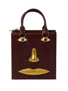 {{photo.Alt || photo.Description || 'Schiaparelli сумка глаза под змею бордовая'}}