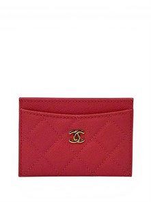 CHANEL визитница кожа икра розовая золото ВЗ-01243