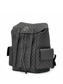 {{photo.Alt || photo.Description || 'GUCCI рюкзак канва серая монограмма с клапаном и боковыми карманами'}}