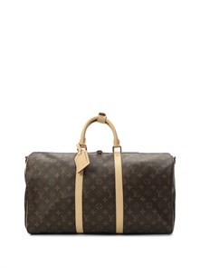 LV дорожная сумка 50 см коричневая монограмма светлая кожа ДС-1260