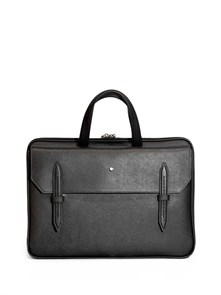 {{photo.Alt || photo.Description || 'MONTBLANC портфель на молнии кожа сафьяно с клапаном черный'}}