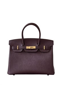 {{photo.Alt || photo.Description || 'HERMES Birkin 30см бордовая кожа Волынка золото'}}