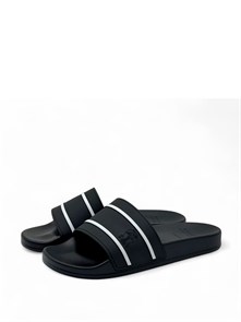 {{photo.Alt || photo.Description || 'BRUNELLO CUCINELLI шлепанцы черные резиновые с белыми полосками'}}