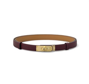 HERMES ремень Келли эпсом бордовый золото РМ-00543