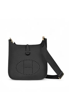 HERMES сумка Evelyne кожа Того 29 см черная золото СК-00512