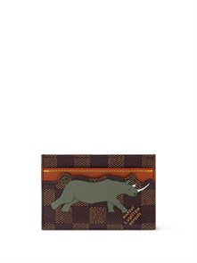 LV визитница коричневая шашка сафари ВЗ-00978
