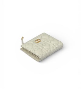 DIOR кошелек на кнопке с сердцами молочный золото КЛ-01051