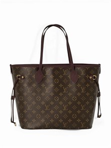{{photo.Alt || photo.Description || 'LV сумка тоут Neverfull коричневая канва монограмма фиолетовая кожа того маленькая'}}