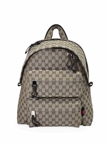 {{photo.Alt || photo.Description || 'GUCCI Рюкзак тканевый бежевый монограмма с двумя наружными горизонтальными карманами на молнии'}}