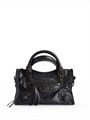 BALENCIAGA сумка Le City Mini мятая кожа черная СК-01511