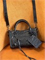 BALENCIAGA сумка Le City Mini мятая кожа черная СК-01511