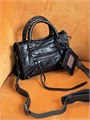 BALENCIAGA сумка Le City Mini мятая кожа черная СК-01511
