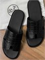 HERMES шлепанцы крокодил H черные ОЛ-0038