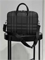 BURBERRY портфель маленький толстый карман на молнии спереди клетка ярко-серый ПР-1828
