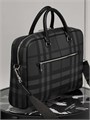 BURBERRY портфель маленький толстый карман на молнии спереди клетка ярко-серый ПР-1828
