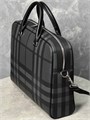 BURBERRY портфель маленький толстый карман на молнии спереди клетка ярко-серый ПР-1828