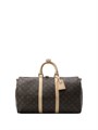 LV дорожная сумка Keepall 45 см коричневая монограмма светлая кожа ДС-0477