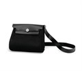 HERMES Herbag Mini 20 см текстиль черная серебро СК-01073