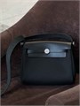 HERMES Herbag Mini 20 см текстиль черная серебро СК-01073