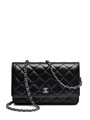 CHANEL сумка Woc черная гладкая кожа на серебре СК-00907