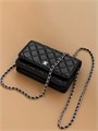 CHANEL сумка Woc черная гладкая кожа на серебре СК-00907