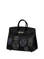 HERMES сумка Birkin кожа Шевре с бисером черная серебро СК-00315