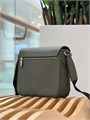 LV Мессенджер серо-зеленый из кожи Тайга металлический лого в цвет МС-2390