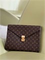 LV папка Travel Storage Bag коричневая канва монограмм золото ПК-00781