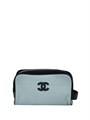 CHANEL косметичка текстиль голубая маленькая НС-01711