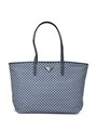 PRADA сумка нейлон принт треугольники синяя СК-01379