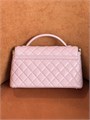 CHANEL сумка 25 см гладкая кожа с ручкой розовая золото СК-01645