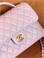 CHANEL сумка 25 см гладкая кожа с ручкой розовая золото СК-01645