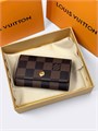 LV ключница коричневая канва шашка КЧ-00114