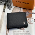 LV портмоне Multiple Тайга металлический логотип черное ПМ-1033