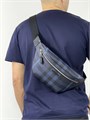 BURBERRY поясная сумка канва в клетку из коллекции 2023 синяя СЛ-0607