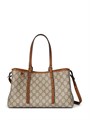 GUCCI сумка GG Emblem канва коричневая золото СК-01464