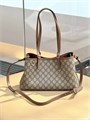 GUCCI сумка GG Emblem канва коричневая золото СК-01464