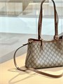 GUCCI сумка GG Emblem канва коричневая золото СК-01464