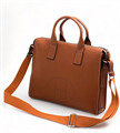 HERMES портфель коричневый с перфорацией в виде лого бренда ПР-2250