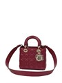 DIOR сумка Lady 20 см красная кожа золото СК-00484