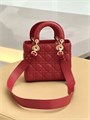 DIOR сумка Lady 20 см красная кожа золото СК-00484