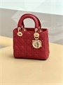 DIOR сумка Lady 20 см красная кожа золото СК-00484