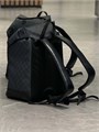 GUCCI Рюкзак синий канва монограмма с клапаном и карманом на молнии РК-0287