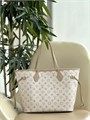 LV сумка тоут Neverfull бежевая канва монограмма бежевая кожа того маленькая СК-01321