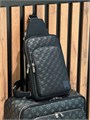 LV Слинг черный кожа шашка большой карман спереди СЛ-2280
