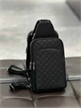 LV Слинг черный кожа шашка большой карман спереди СЛ-2280