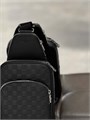 LV Слинг черный кожа шашка большой карман спереди СЛ-2280