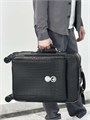 SR чемодан крокодил отделение с клапаном спереди черный ЧМ-0093