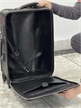 SR чемодан крокодил отделение с клапаном спереди черный ЧМ-0093