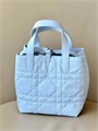 DIOR сумка Toujours гладкая кожа в клетку голубая серебро СК-01523